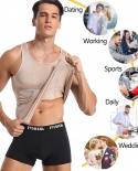 Men Body Shapers Tight Skinny Sleeveless Shirt Fitness Waist Trainer Elastic Beauty Abdomen Tank Tops Slimming Boobs Gym