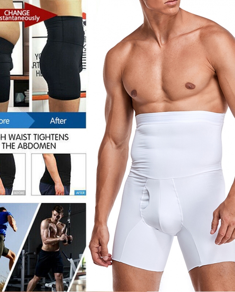 גברים מחטבי מותניים מאמן דחיסה מכנסי דחיסה בטן שליטה בטן גבוהה בוקסר דוגמנות תחתוני בוקסר פתוח cro