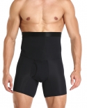 Men Body Shaper Waist Trainer Compression Shorts Tummy Control High Waist Boxer Modeling Shapewear Boxer Briefs Open Cro