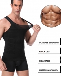  Men Body Shaper Tight Skinny Tummy Waist Trainer Posture Shirt Elastic Abdomen Tank Top Shape Vests Slimming Boobs Gym 
