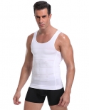  Men Body Shaper Tight Skinny Tummy Waist Trainer Posture Shirt Elastic Abdomen Tank Top Shape Vests Slimming Boobs Gym 