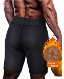 מכנסי סאונה זיעה מחטבי גוף גברים כושר חותלות תרמו חם הרזיה מכנסיים קצרים אימון בטן ירכיים גוזם