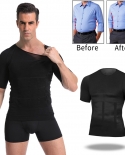 classix גברים חיטוב גוף חולצת טי מעצב גוף חולצת יציבה מתקנת חגורת הרזיה בטן בטן שריפת דחיסה co
