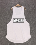 Muscleguys Brand Bodybuilding Sleeveless Shirt Mens Gyms Tank Top Low Cut Vest  Muscle Fitness Stringer Sportwear Unders