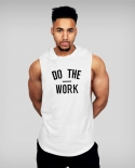 Brand Gyms Clothing Mens Workout Hooded Tank Tops Cotton Bodybuilding Sleeveless Shirt Fitness Stringer Tanktop Hoodedta