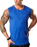 New Mens Cut Off Sleeveless Shirt Gyms Stringer Vest Blank Workout Shirt Muscle Tees Bodybuilding Tank Top Fitness Clot