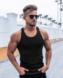  Summer Mens Sleeveless Muscle Guys Brand Gyms Tank Top Men Bodybuilding And Fitness Clothing Shirt Mens Tops  Tank Tops
