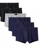 6pcs  Male Panties Mens Underwear  Breathable  Man Boxer Soid Comfortable Plus Size  Shorts  L 6xl
