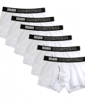 6pcslot Cotton Mens Underpants Soft  Breathable Solid Underwear Flexible Boxer Shorts Cuecas Vetement Homme
