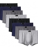 8 peças de algodão calcinha masculina calcinha masculina cueca boxer interior respirável tamanho grande