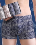 4pcs\lot Panties Mens Underwear Soft Boxers Modal Boxer  Solid Boxer Shorts Plus Size Mens Underwear