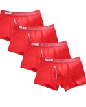 4pcslot Boxer Ropa interior para hombre Calzoncillos de algodón Calzoncillos masculinos puros Pantalones cortos Cuecas sólidas