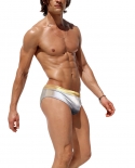 New Mens Nylon Swimming Trunks  Shining Bathing Suit Sponge Cup Push Up Swimwear Fashion Male Sport Beach Surfing Briefs