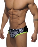  Low Waist Swim Briefs Men Leopard Bathing Suit Summer Quick Dry Pad Push Up Swimwear Fashion Male Sport Beach Surf Trun