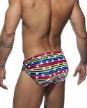  Mens Swim Briefs Colorful Star Bathing Suit Summer Quick Dry Swimwear Fashion Male Sport Beach Pouch Pad Surfing Trunk
