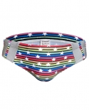  Mens Swim Briefs Colorful Star Bathing Suit Summer Quick Dry Swimwear Fashion Male Sport Beach Pouch Pad Surfing Trunk