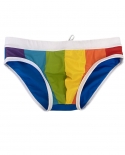 Verano Arco Iris hombres Swim Briefs Pad Push Up traje de baño cintura baja secado rápido traje de baño moda hombre deporte play