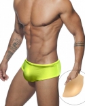  Mens Glitter Push Pad Swim Trunks Nylon Low Waist Bikini Bathing Suit Sport Beach Surf Swimwear Fashion Male Bright Bri