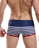  Mens Striped Swimming Trunks Nylon Quick Dry Breathable Bathing Swimsuits Plus Size Male Sport Beach Surfing Board Swim