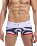  Mens Striped Swimming Trunks Nylon Quick Dry Breathable Bathing Swimsuits Plus Size Male Sport Beach Surfing Board Swim
