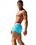  Mens Swimming Trunks Summer Gay Male Bathing Swimwear Quick Dry Beach Board Surf Boxer Shorts Nylon Low Waist Swimsuit