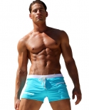  Mens Swimming Trunks Summer Gay Male Bathing Swimwear Quick Dry Beach Board Surf Boxer Shorts Nylon Low Waist Swimsuit