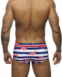  Mens Swimwear Summer New Fashion Swim Briefs Low Waist Bathing Suit Bulge Pad Push Underwear Sport Homme Beach Surf Tru