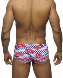  Mens Lips Swim Briefs Summer Quick Dry Bathing Swimsuit Mayo Swimwear Fashion Male Enhance Pad Push Sport Beach Surf Tr