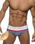New Mens Striped Swim Briefs Summer Spa Bathing Swimsuit  Low Waist Mayo Swimwear Male Pouch Enhance Sport Beach Surf Tr