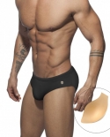  Low Waist Mens Bathing Suit Solid Summer Pad Swim Briefs Nylon Quick Dry Swimsuit Fashion Male Sport Beach Surfing Swim