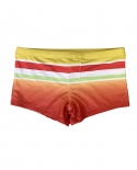  Rainbow Striped Gradient Mens Swimwear Quick Dry Swimming Trunks Sport Bathing Suit Male Summer Beach Surf Board Shorts