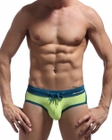 Men Sport Bikini Briefs Beach Surf Swimwear  Male Swimming Swimsuits Low Waist Convex U Pouch Bathing Trunks Maillot De 