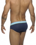  Low Waist Swimwear Men Striped Bathing Suit Summer Quick Dry Swim Briefs Fashion Male Sport Pad Push Up Beach Surf Trun