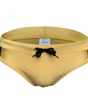 Traje de baño para hombre de nailon de secado rápido transpirable dorado brillante de cintura baja calzoncillos de baño de moda 