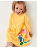 Childrens Clothing Autumn New Knitted Long-sleeved Dress