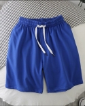 Plus Size Mesh Casual Shorts Men Summer Breathable Drawstring Elastic Waist Loose Beach Shorts Fashion Brand Sweatpant M