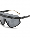 Óculos de sol novos 2022 óculos de sol femininos masculinos na moda luxo de uma peça óculos de sol com design de escudo óculos d