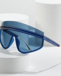 Sunglasses New 2022 Sunglasses Women Men Trendy Luxur One Piece Sunglasses Shield Design Sunglasses Large Size Rimless U