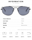 Óculos de Sol com Armação de Metal Moda Feminina Masculina 2022 Vintage Duplo Quadrado Novo Uv400 Proteção Óculos De Sol Femini