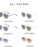 Metal Frame Sunglasses Fashion Women Men 2022 Vintage Sunglasses Double Square New Uv400 Protection Oculos De Sol Femini