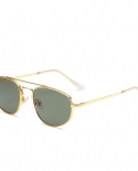 Óculos de Sol com Armação de Metal Moda Feminina Masculina 2022 Vintage Duplo Quadrado Novo Uv400 Proteção Óculos De Sol Femini