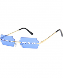 Gafas De Sol De moda para hombres y mujeres 2022, gafas De Sol Punk Steam sin montura, gafas De Sol rectangulares huecas, Lentes