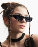 نظارة شمسية صغيرة على شكل عين القطة بتصميم عتيق بيضاوي للنساء للرجال نظارة شمسية بانك للنساء نظارات شمسية Uv400 داكنة
