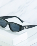 Óculos de sol pequeno olho de gato marca designer vintage oval feminino para homens óculos de sol punk feminino escuro uv400