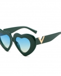 Óculos de Sol Love Heart Feminino 2022 Óculos de Sol Marca Designer Moda V Óculos de Sol Tamanho Grande Forma de Coração Óculos 