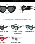 Love Heart Gafas de sol para mujer 2022 Gafas de sol Diseñador de la marca Moda V Gafas de sol de gran tamaño en forma de corazó