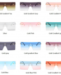 النظارات الشمسية بدون إطار كبيرة 2022 النظارات الشمسية النساء الرجال الرجعية خمر العلامة التجارية الفاخرة النظارات الشمسية الأسر