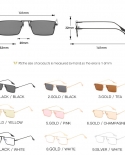 نظارات شمسية مستطيلة الشكل من Samll بإطار مربع عصري للرجال والنساء نظارات شمسية Uv400 للسيدات