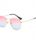 2022 Hexagon Sunglasses Women Brand Designer Sunglasses Small Square Metal Frame Men Driving Glasses Fishing Zonnebril M