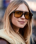 New Large Oval Sunglasses Women 2022 Fashion Vintage Black Yellow Dark Brand Designer Eyewear Eyewear Oculos De Sol Wome